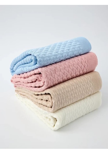 Mk Accessories Bebekler İçin Örgü Battaniye 90/90 Cm 332073244 Sütlü