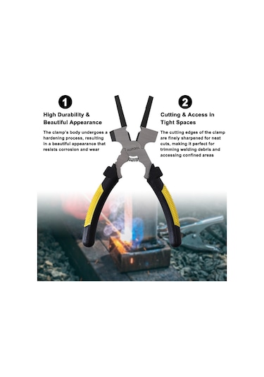 Vkemall 7 İnç Çok Fonksiyonlu Kaynak Pensi, Kesme Ve Çekiç Özellikli Ergonomik Tasarım