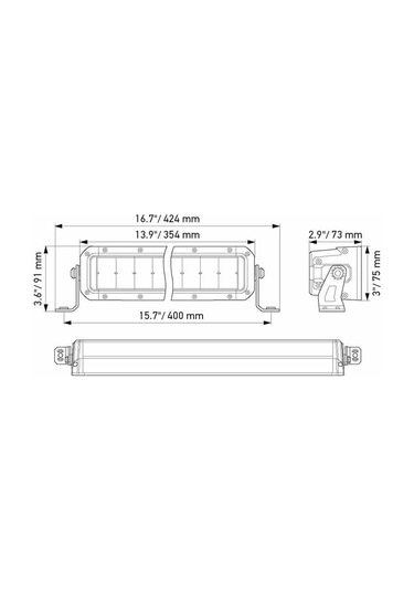 Hella Uzun Hüzme 12/24v Black Magic Led Taban Far 3800lm 33cm 1fj358196-461