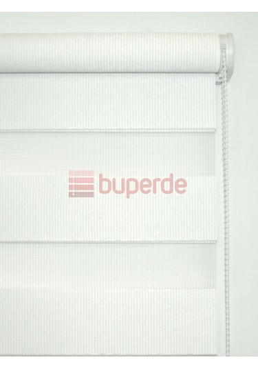 Buperde Beyaz Eko Bambu Zebra Stor Perde