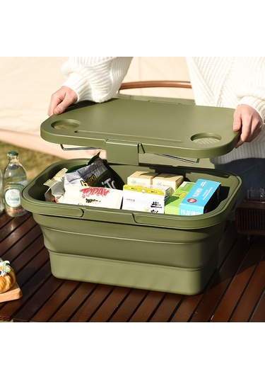 Katlanır Piknik Sepeti Yeşil