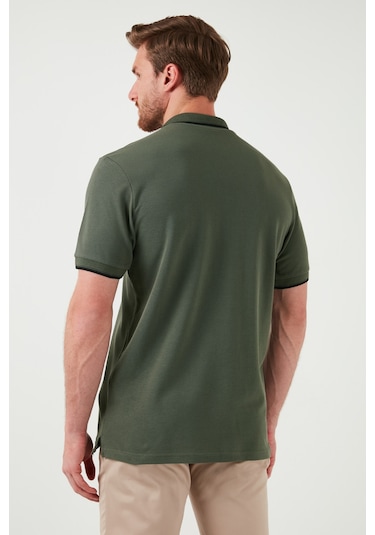 Buratti Pamuklu Slim Fit Şerit Detaylı Düğmeli Polo Yaka 5'Li Paket Erkek T Shirt 5902118S5 Siyah-Haki-Mavi-Kırmızı-Beyaz