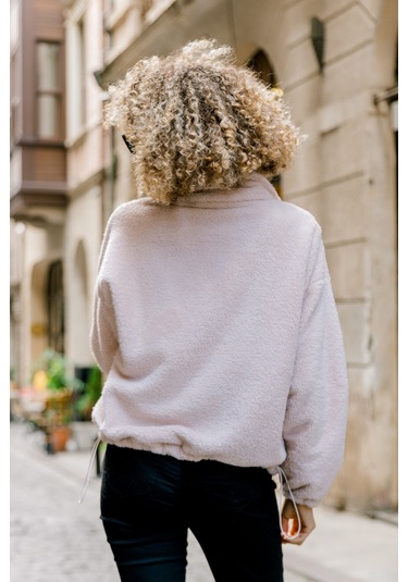 Scorp Fever Kadın Peluş Sweatshirt Bej Standart Çok Renkli