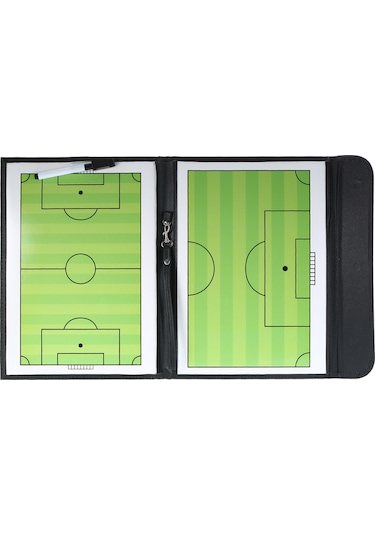 Xindoker Futbol Strateji Tahtası Siyah Deri 31.5x23.5cm Takım Taktik Planlama Aracı