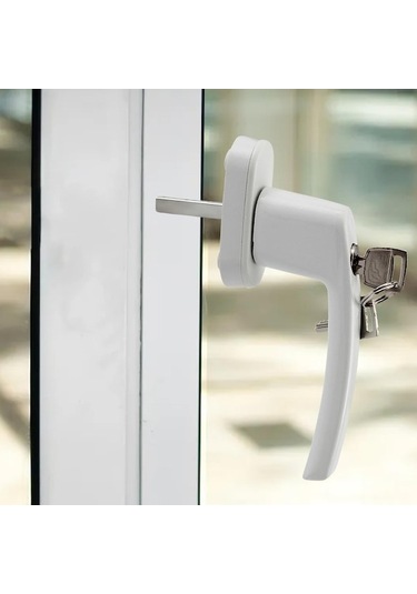 Pazly Alüminyum Pencere Kolu Kilit Yuvarlak Kolu - Çinko Alaşım - Ergonomik Tasarım - Kullanımı Kolay