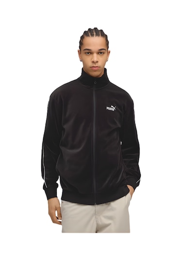 Puma Essentials Elevated Velour Track Erkek Siyah Ceket Siyah