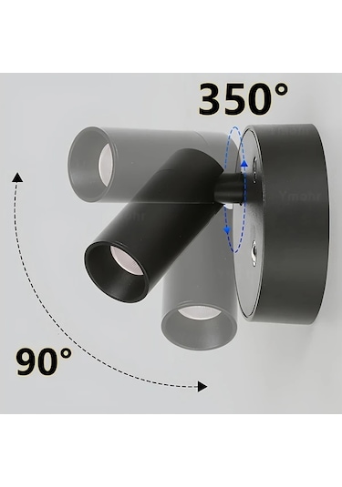 Willowhaven White 2pcs Rgb 7 Renkli Manyetik Duş Lamba Usb Şarjlı 360 Döner Kablosuz Gece Işığı Ahşap