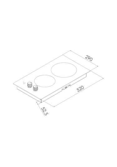 Kumtel V3-02 Vitro Seramik Ankastre Domino Ocak