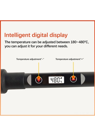 Xindoker 80w Lcd Dijital Gösterge Isıtıcı, Isı Yalıtımı Kolu, 180-480 C Ayarlanabilir Sıcaklık, Seramik Isıtıcı Çekirdeği, Eu Şarj, 220v