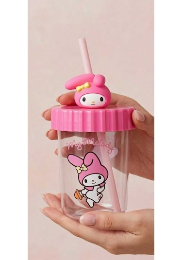 My Melody Figürlü Pipetli Bardak Pembe