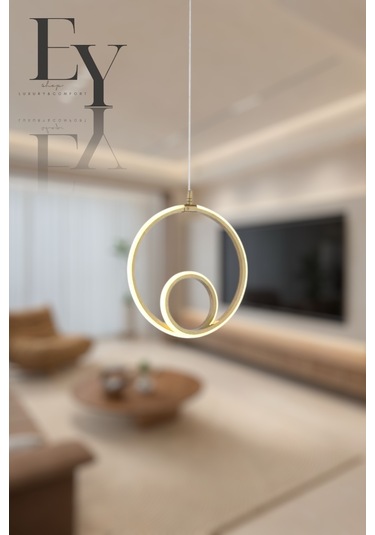 Ey Shop Eskitme Damla Göz Model 3 Renk Led Beyaz&sarı&gün Avize Eskitme Gold