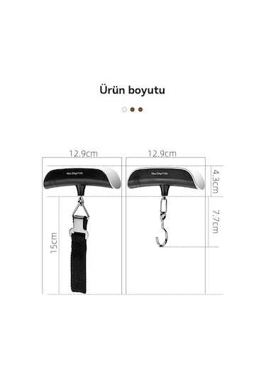 Jian Fan Taşınabiler Elektronik Taşın Terazi Siyah