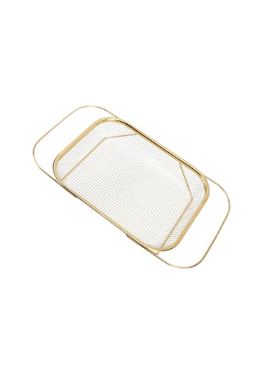 Ximistore9 Inox Genişletilebilir Lavabo Üstü Süzgeç Sepeti - Meyve Sebze Makarna Kurutma Ve Süzme Aleti Altın