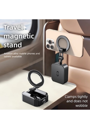 Cordial Siyah Manyetik Araç Telefon Tutucu - Seyahat Ve Ev Kullanımı İçin Ayarlanabilir