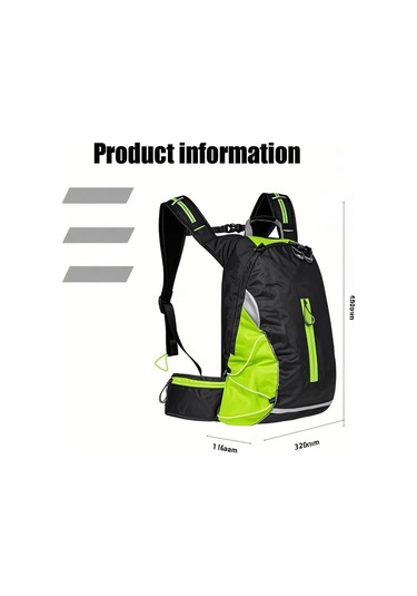 Jeemson 16l Su Gezgin Sırt Çantası - Su Geçirmez, Hafif Ve Ergonomik Bisiklet Çantası Yeşil