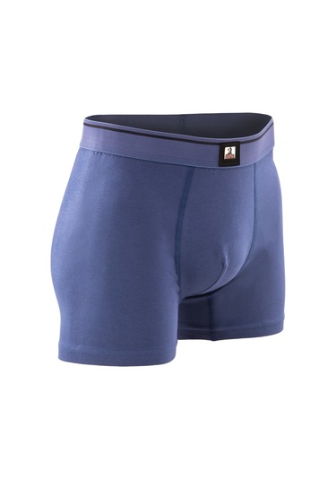 3 Lü Redzone Pamuk / Lycra Indigo Erkek Boxer