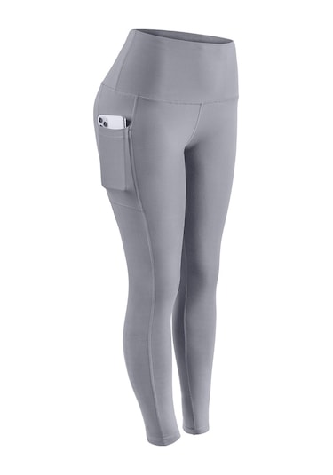 İlkbahar Ve Yaz Aylarında Yeni Yoga Pantolonları Yan Cepler Gri