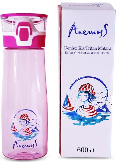 Anemoss Denizci Kız Tritan Matara 600 Ml