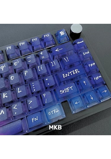Nebula Bulutu Keycaps Renkli Sisli Mekanik Rgb Klavye Tuş Takımı Mor