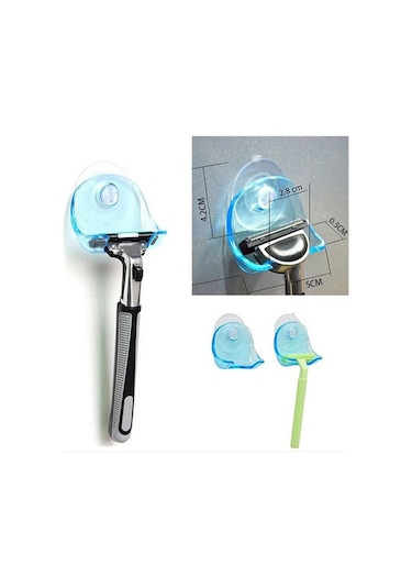 1pc Mavi Jilet Tutucu Banyo Jilet Tutucu Enayi Jilet Mavi