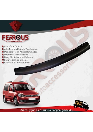 Volkswagen Caddy Arka Tampon Üstü Koruyucu 2004 2015 Model N11.1917