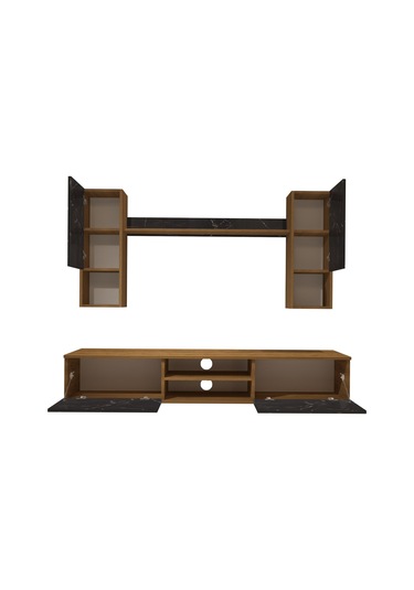 Decoraktiv Eko 5da Mdf Dvd Tv Ünitesi Tv Sehpası Pera - Siyah Mermer