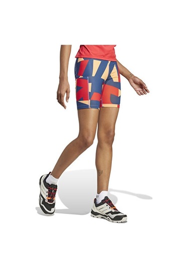 Adidas Wmt 8ın T Aop Kadın Koşu Taytı Je9417 Turuncu Turuncu