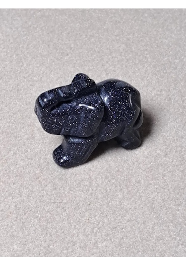 Beautiful Stones Doğal Aventurin Taşından Fil Heykelciği 25-30 Gr. Çeviri Notu: "heykelciği" Kelimesi Türkçede "heykel