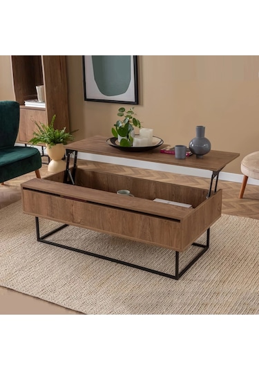 Eşyala. Akıllı Sehpa Ortadan Açılır Atlantik 120 X 60 X 43 Cm Siyah