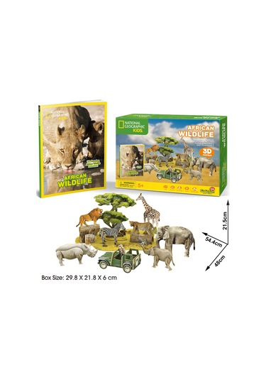Cubicfun National Geographic Kids 3D Puzzle Afrika Yaban Hayatı