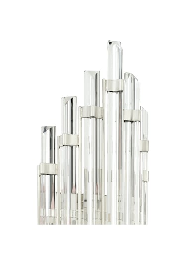 LampaLuce Uzun Taşlı 2'li Aplik Krom 25x65cm Krom