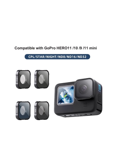 Nd8 Filtre Eylem Kamera Lens Filtresi Gopro Hero11 Siyah / Hero11 Siyah Mini / Hero10 Siyah / Hero9 Siyah Diğer