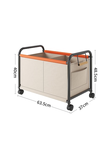 Suntek Tekerlekli Oyuncak Sandığı Organizatör Taşınabilir L Beyaz