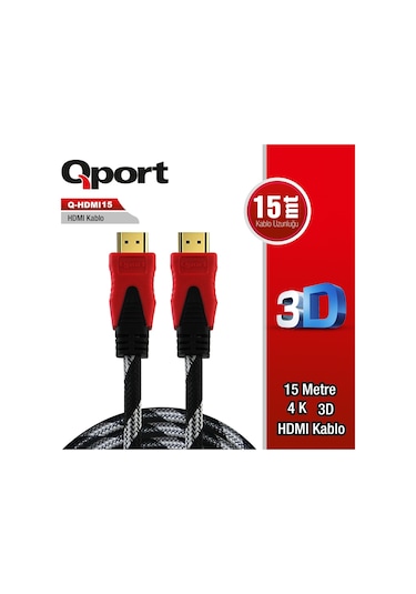 Qport Q-hdmı15 Hdmı 1.4 V Altın Uçlu Kablo 15 Mt