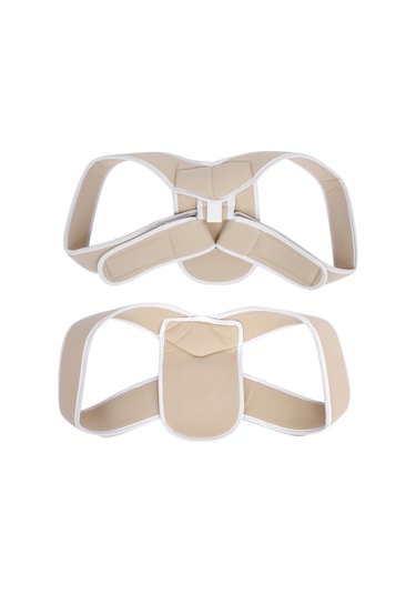 Ayarlanabilir Üst Arka Omuz Desteği Duruş Düzeltici Yetişkin Korse Omurga Brace Sırt Kemeri, Boyut: S Ten Rengi