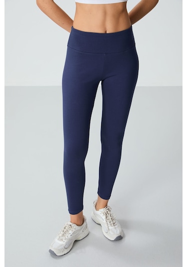 Tommy Life İndigo Yüksek Bel Termal Slim Fit Dar Paça Kadın Tayt - 94577 İndigo