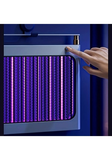 Xuweiwei Usb Şarj Edilebilir Sivrisinek Öldürücü Lamba Koyu Siyah 1200mah Taşınabilir Stand Asma Tasarımı İç Mekan Seyahat Kamp İçin