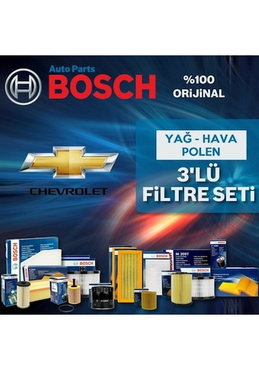 Chevrolet Aveo 1.2 Bosch  Filtre Bakım Seti 2006-2012 (495329468)