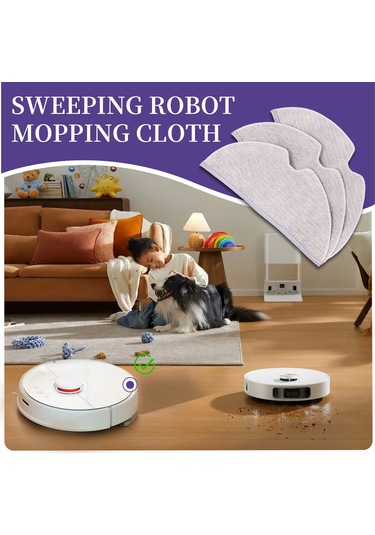 Sointeresting Mijia 1c Dreame F9 Süpürme Paspas Pedi Robot Süpürge Aksesuarları İçin 3 Adet Yedek Paspas Bezi