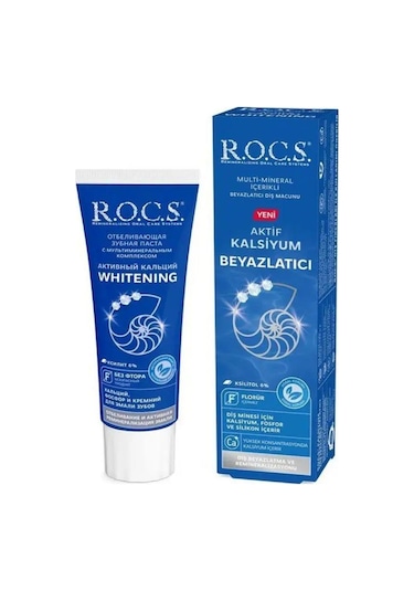 Rocs Aktif Kalsiyum Beyazlatıcı Diş Macunu 75 ML
