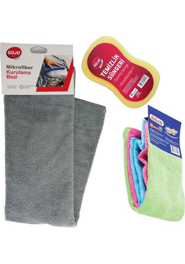 Kurulama Havlusu 3'Lü Mikrofiber Bez Sünger