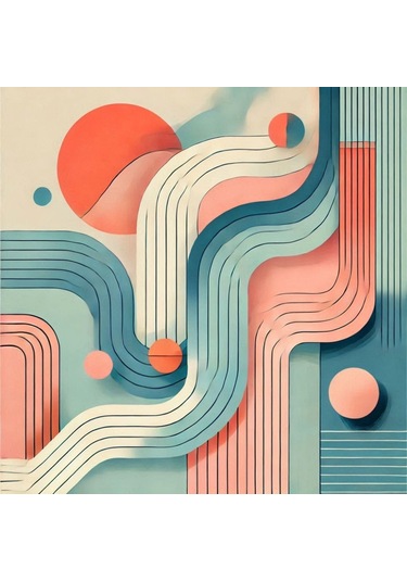 İskandinav Soyut Tablo Set Çerçevesiz 50x50cm Pvc Tablo 4'lü Set 011 Her Bir Tablo 50x50cm Büyüklüğündedir.