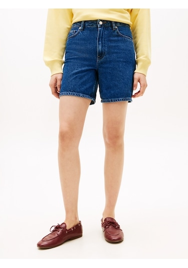 Tommy Hilfiger Dnm Emı Straıght Short Rw Kadın Mavi Şort - Ww0ww48598