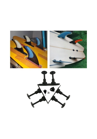 Homyl 3 Parça Sörf Tahtası Fin Fişleri Pvc Dağı Aksesuarları