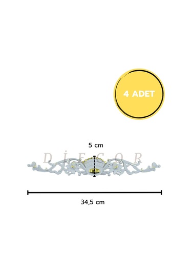 Diecor Dekoratif Polimer Sarı Beyaz, Mobilya, Duvar Ve Tavan Motifi Sarı Beyaz 35 X 1 Model:xa17