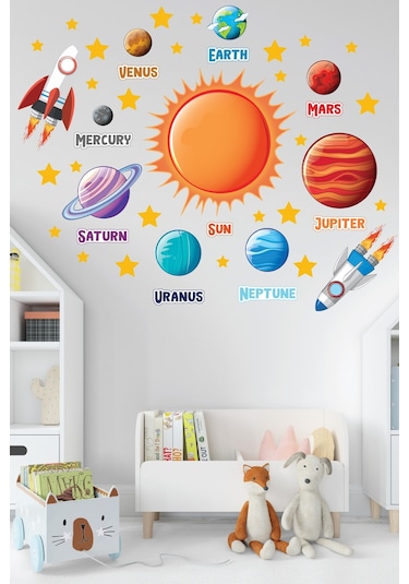 Güneş Sistemi ve Gezgenler Temalı Duvar Sticker
