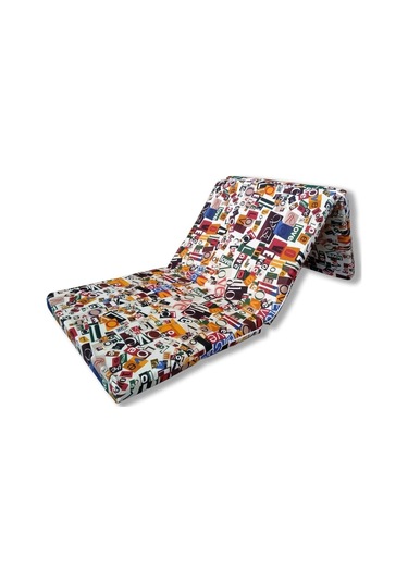 Lüks Katlanır Yatak 70x180x6 Cm Sünger Love Desen