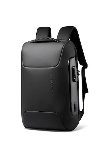 Mark Ryden MR9116 15.6" Kilitli USB Portlu Laptop Sırt Çantası Siyah