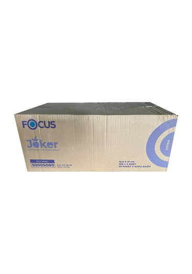 Focus Joker Masaüstü Tek Çek V Katlama Kağıt Dispenser Peçete 2 Kat 30 x 250'li