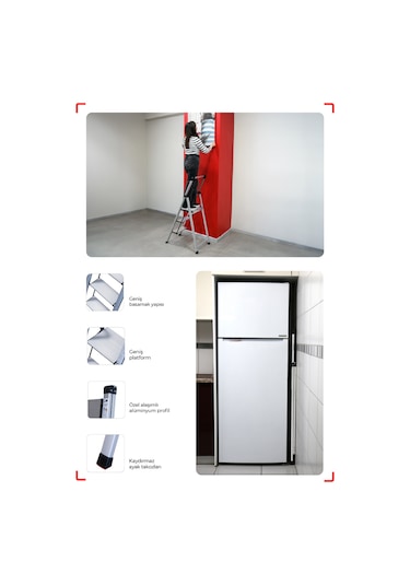 Çağsan 3 Basamaklı Troya+ - Ev Tipi Merdiven Cm2213n2